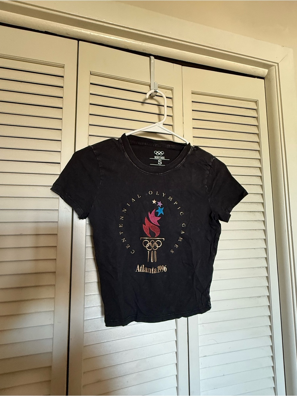 Hollister Heritage Black Olympic Graphic Baby tee